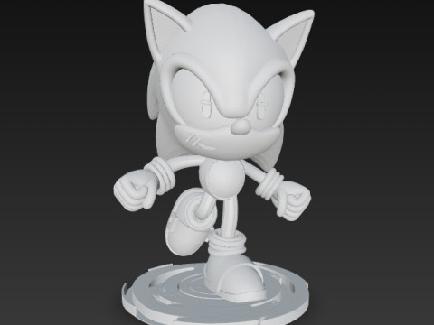 Sonic the Hedgehog Knit Figure 3D Print Model 3D Baskı Modeli