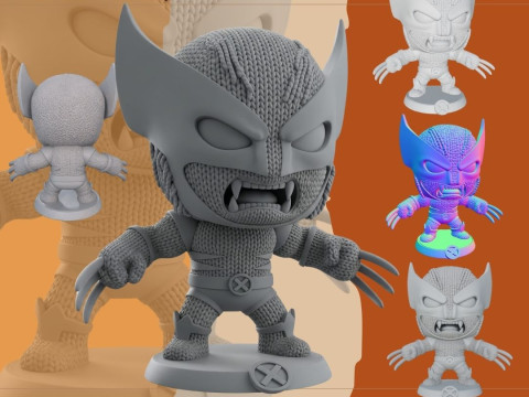 Wolverine Knit Figure The Clawed Hero Reimagined 3D Print Model