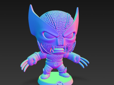 Wolverine Knit Figure The Clawed Hero Reimagined 3D 프린트 모델