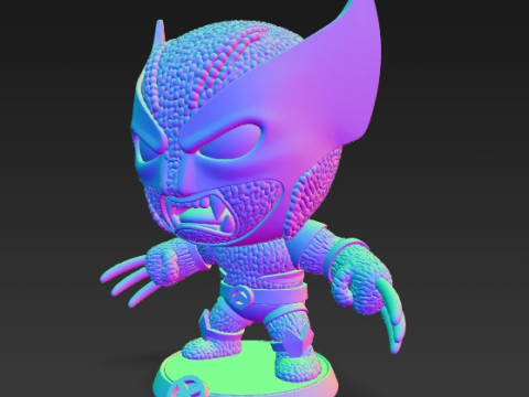 Wolverine Knit Figure The Clawed Hero Reimagined 3D 프린트 모델