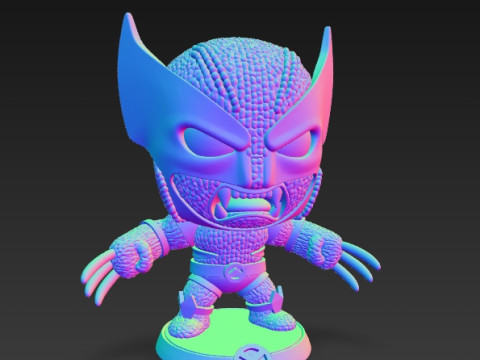 Wolverine Knit Figure The Clawed Hero Reimagined 3D 프린트 모델