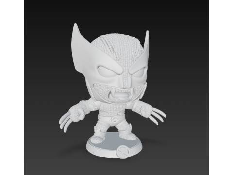 Wolverine Knit Figure The Clawed Hero Reimagined 3D 프린트 모델