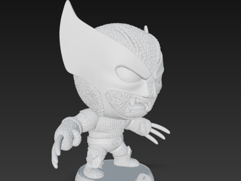 Wolverine Knit Figure The Clawed Hero Reimagined 3D 프린트 모델