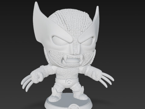 Wolverine Knit Figure The Clawed Hero Reimagined 3D 프린트 모델