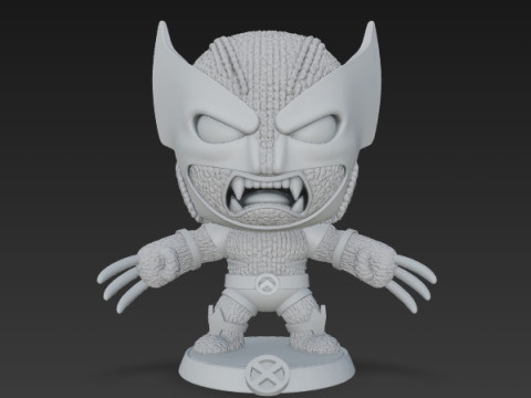 Wolverine Knit Figure The Clawed Hero Reimagined 3D 프린트 모델