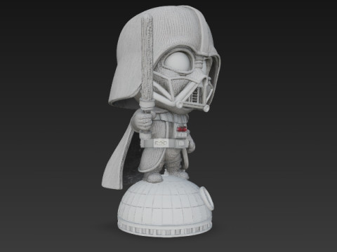 Darth Vader Knit Figure Galactic Dark Lord Reimagined 3D Print Model