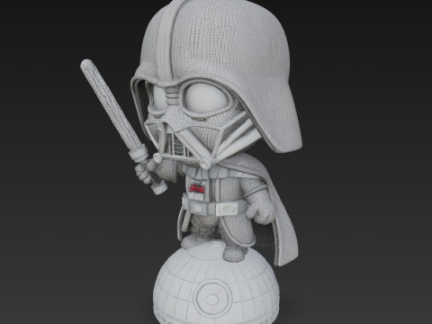 Darth Vader Knit Figure Galactic Dark Lord Reimagined 3D Print Model