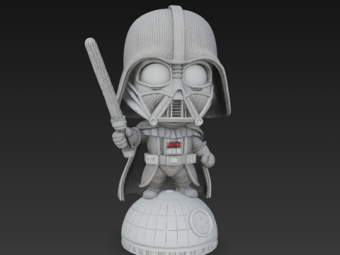 Darth Vader Knit Figure Galactic Dark Lord Reimagined 3D Print Model