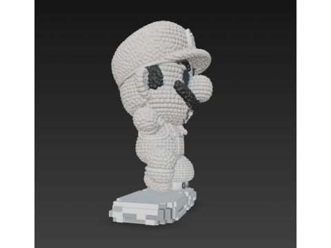 Mario Knit Figure 3D Print Model 3D Принт Модель