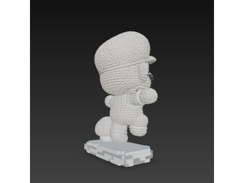 Mario Knit Figure 3D Print Model 3D Принт Модель