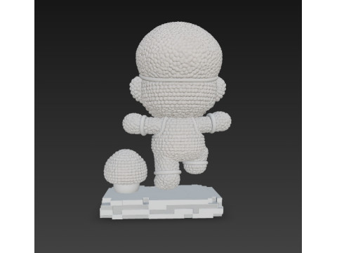 Mario Knit Figure 3D Print Model 3D Принт Модель