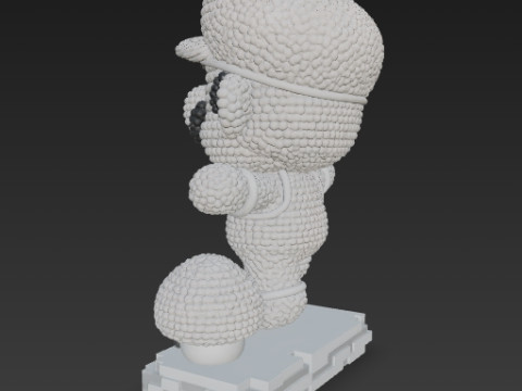 Mario Knit Figure 3D Print Model 3D Принт Модель