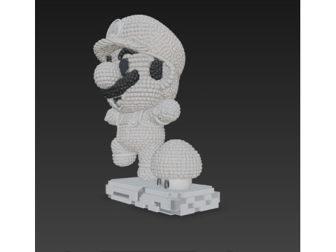 Mario Knit Figure 3D Print Model 3D Принт Модель