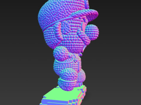 Mario Knit Figure 3D Print Model 3D Принт Модель