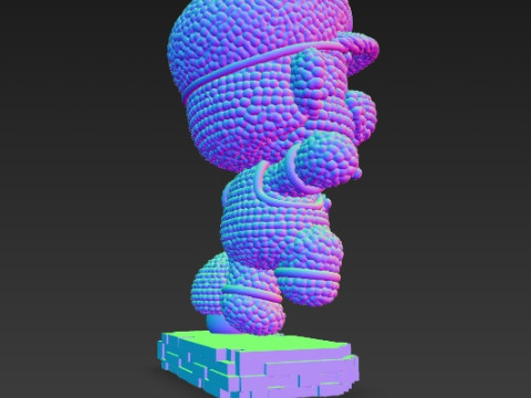 Mario Knit Figure 3D Print Model 3D Принт Модель