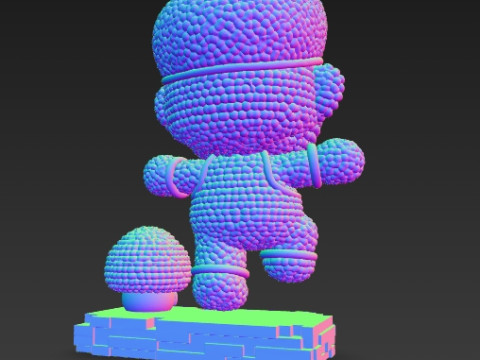 Mario Knit Figure 3D Print Model 3D Принт Модель