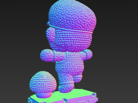 Mario Knit Figure 3D Print Model 3D Принт Модель