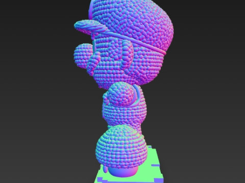 Mario Knit Figure 3D Print Model 3D Принт Модель