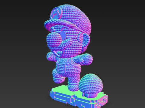 Mario Knit Figure 3D Print Model 3D Принт Модель