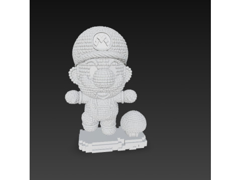Mario Knit Figure 3D Print Model 3D Принт Модель