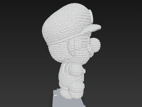 Mario Knit Figure 3D Print Model 3D Принт Модель
