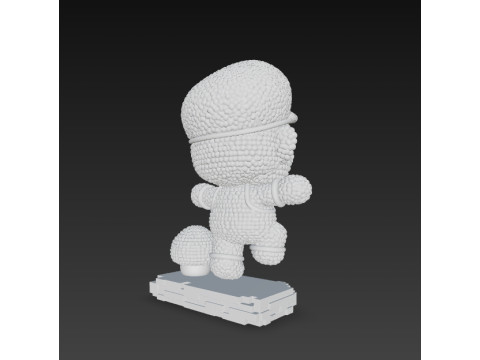 Mario Knit Figure 3D Print Model 3D Принт Модель
