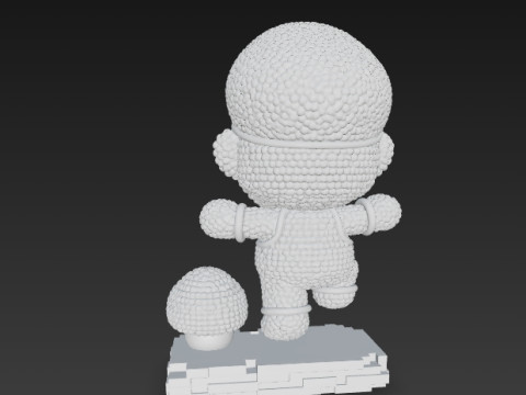 Mario Knit Figure 3D Print Model 3D Принт Модель