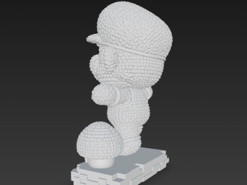Mario Knit Figure 3D Print Model 3D Принт Модель