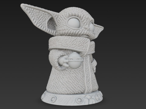 Grogu Knit Figure The Cutest Form of the Force Modelo de impresión 3D