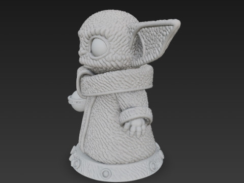 Grogu Knit Figure The Cutest Form of the Force Modelo de impresión 3D