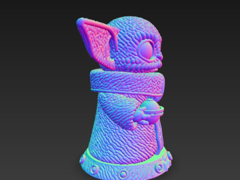 Grogu Knit Figure The Cutest Form of the Force Modelo de impresión 3D