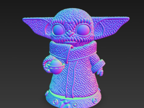 Grogu Knit Figure The Cutest Form of the Force Modelo de impresión 3D