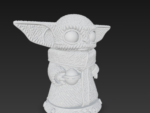 Grogu Knit Figure The Cutest Form of the Force Modelo de impresión 3D