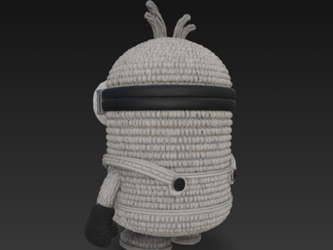 Minion Bob Knit Figure Banana Hero 3D 프린트 모델