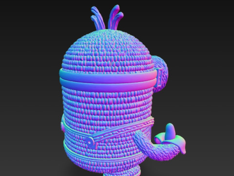 Minion Bob Knit Figure Banana Hero 3D 프린트 모델