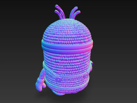 Minion Bob Knit Figure Banana Hero 3D Print Model