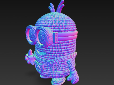 Minion Bob Knit Figure Banana Hero 3D 프린트 모델
