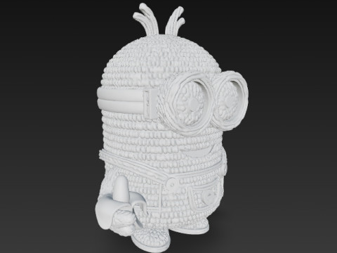 Minion Bob Knit Figure Banana Hero 3D 프린트 모델