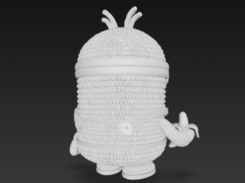 Minion Bob Knit Figure Banana Hero 3D 프린트 모델