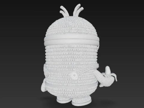 Minion Bob Knit Figure Banana Hero 3D Print Model