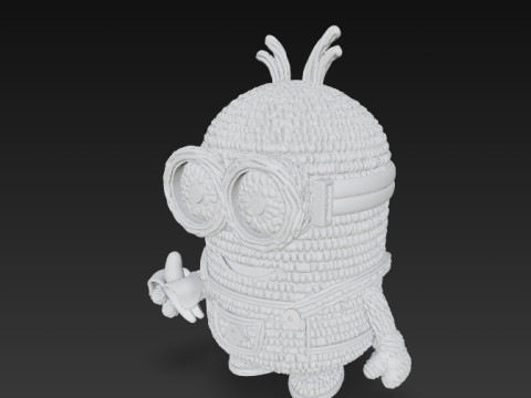 Minion Bob Knit Figure Banana Hero 3D 프린트 모델