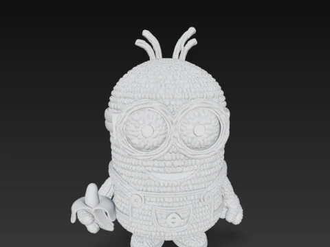 Minion Bob Knit Figure Banana Hero 3D Print Model