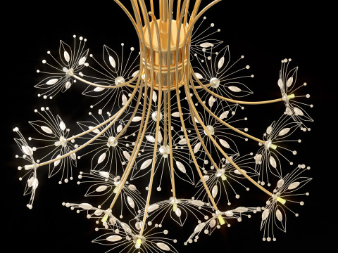 Fireworks Bouquet Chandelier 3D Модель