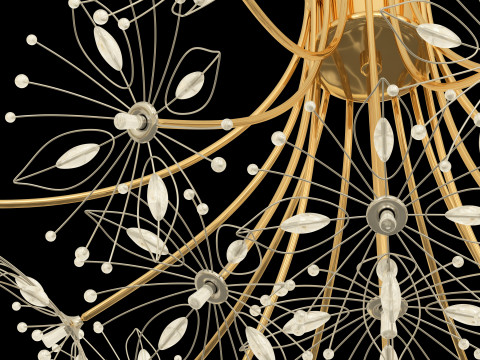 Fireworks Bouquet Chandelier 3D Модель