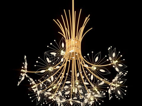 Fireworks Bouquet Chandelier 3D Модель