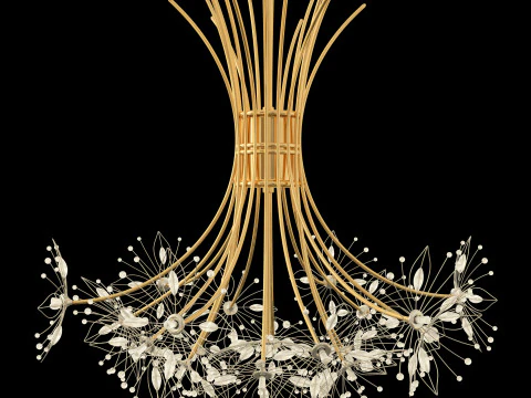 Fireworks Bouquet Chandelier 3D Model
