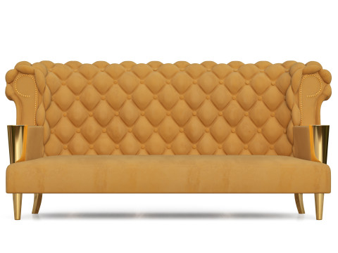 Chesterfield Sofa High Back 3D Model