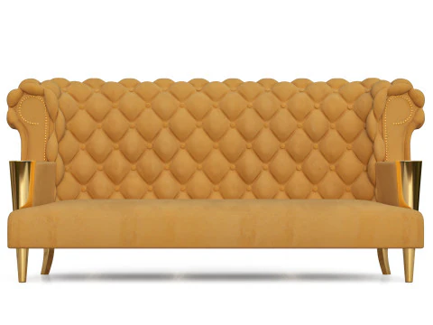 Chesterfield Sofa High Back 3D Model