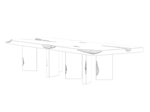 Boca Do Lobo Empire Dining Table Modelo 3D