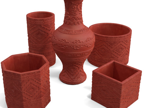 Big Pots and Vases 3D-Modell